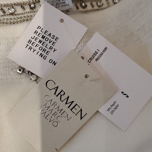 NWT Carmen Marc Valvo Designer  Sweater - Picture 8 of 9